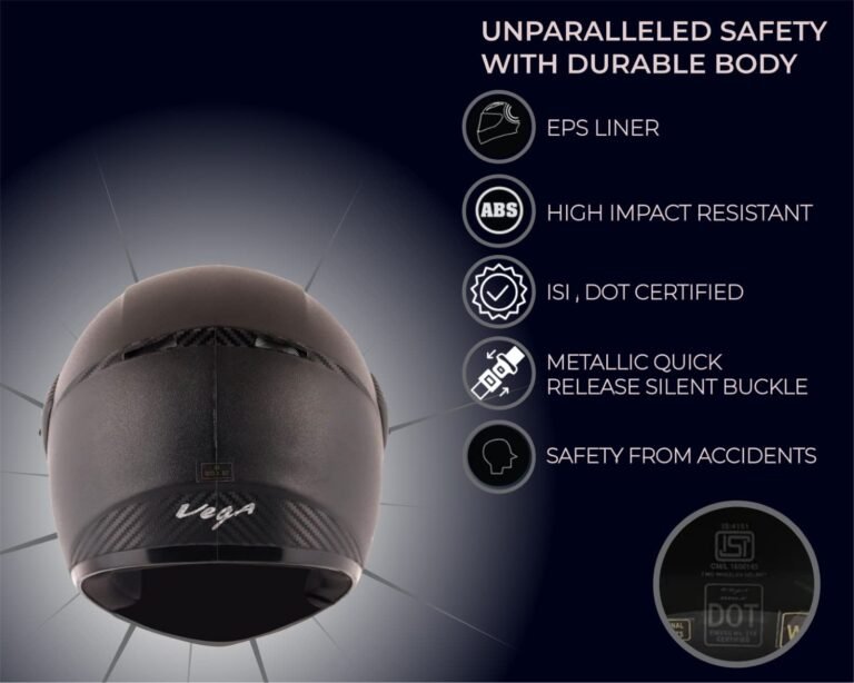 2. Vega Cliff ISI Certified Light Weight Full Glass Helmet_3